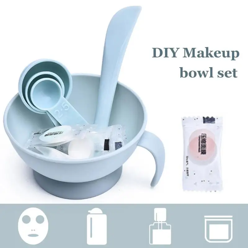 페이스 마스크 보울 세트 DIY 페이셜 뷰티 화장품 페이스 마스크 믹싱 도구, 혼합 교반 주걱 스틱 측정 스푼 키트