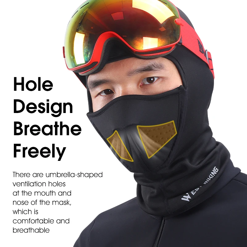 WEST BIKING Winter Magnetic Thermal Mask Windproof Outdoor Sports Cycling Headwear Breathable Warm Face Scarf Balaclava Ski Gear 6