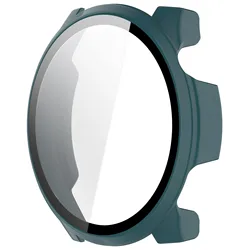 Premium Tempered Glass Smart Watch Protector Case for HAYLOU Watch 4S (Pine needle green)