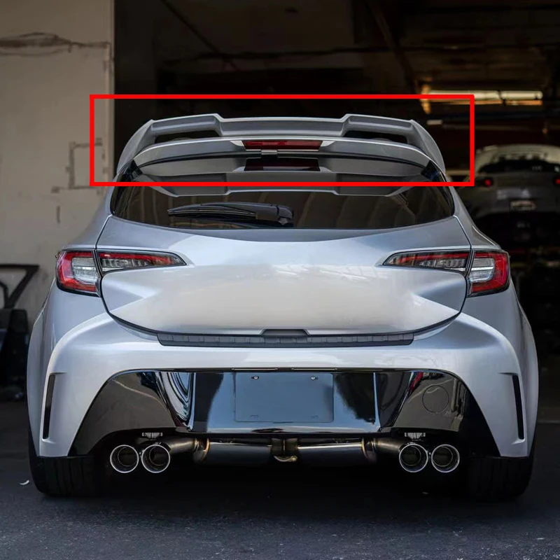 

Черный спойлер для хэтчбека Toyota Corolla 2019, 2020, 2021, 2022, АБС-пластик, заднее крыло автомобиля, грунтовка, цветной задний спойлер, Стайлинг автомобиля