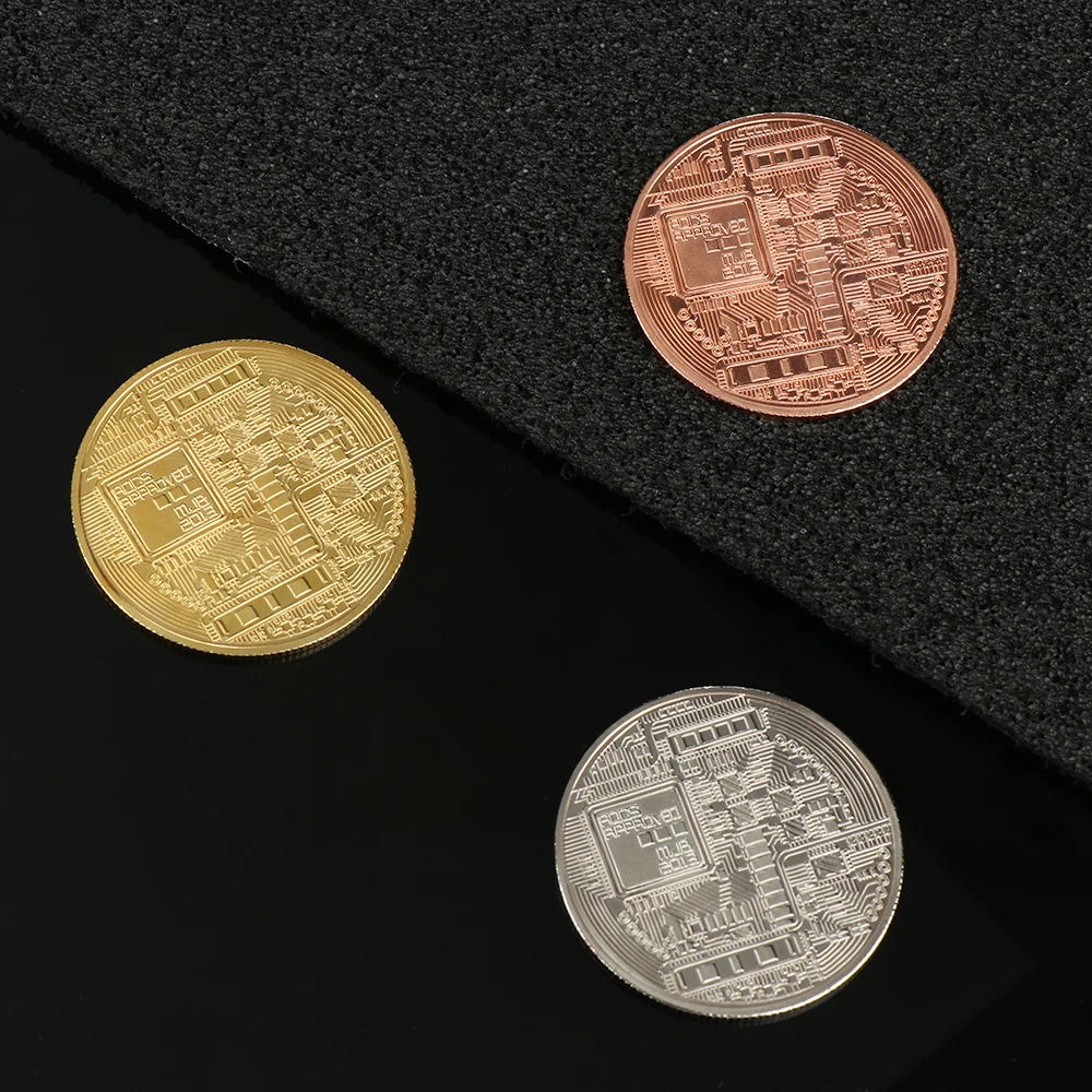 Description Picture 6 of itemHome Non-currency Coins Vergulde Collectible Bitcoin Coin Collectible Art Gift Gold/Sliver/Copper Bitcoin Coin Decoration Crafts