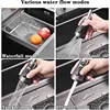 Waterfall Kitchen Sink Black Single Bowl Stainless Steel Bar Sink Undermount of Countertop Installation with Accessories Black 5
