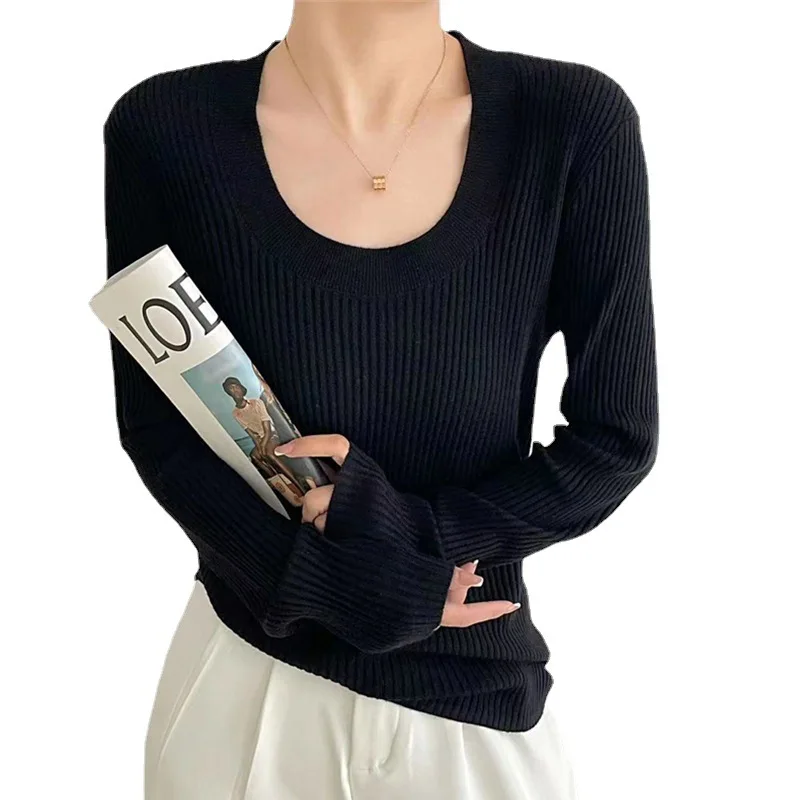 Women Long Sleeve Knitted Sweater Pullover