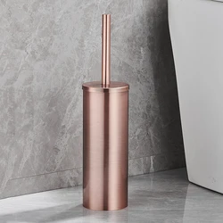 Sleek Black Wall - Mounted Stainless Steel Toilet Brush Holder (Red Bronze  Deck)