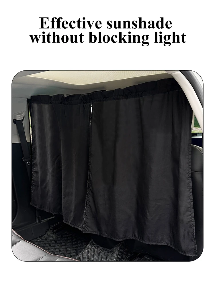 ستائر خصوصية السيارة العالمية ستارة مقسمة قابلة للإزالة للمقاعد الأمامية والخلفية معلقة للحماية من الشمس مظلة السيارة