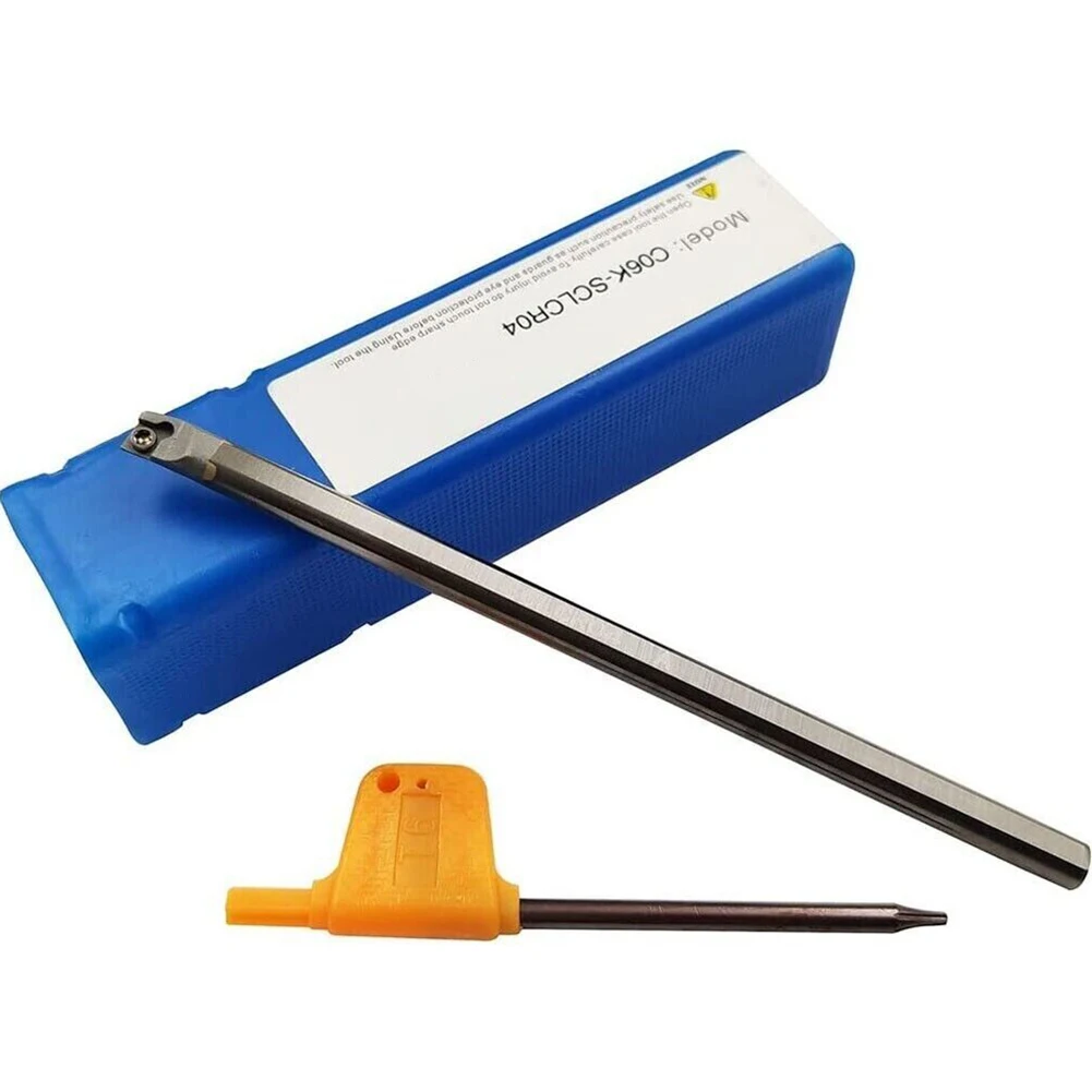 

C06K-SCLCR04 Turning Tool Holder Carbide 125mm T8 Wrench Kit 6mm Dia CNC Lathe Boring Bar For CCGT04 Machinery Accessories