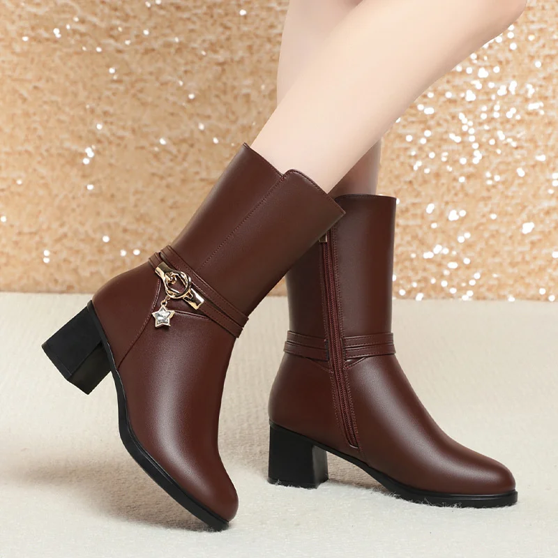 Platform Boots Zando Winter Boots Woman Winter Warm Plus Fleece