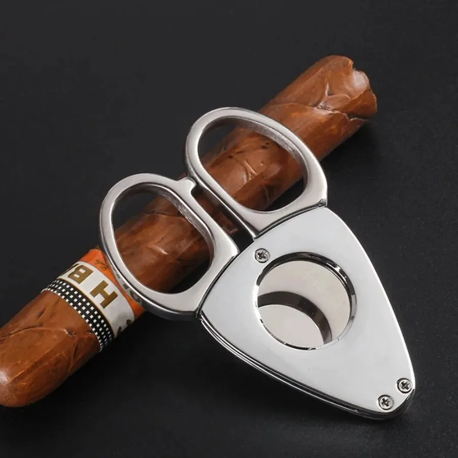 Stainless Steel Metal Cigar Cutter Rustproof Classic Cigar Cutter Guillotine Christmas Cigar Scissors Smoking Accessories Gifts