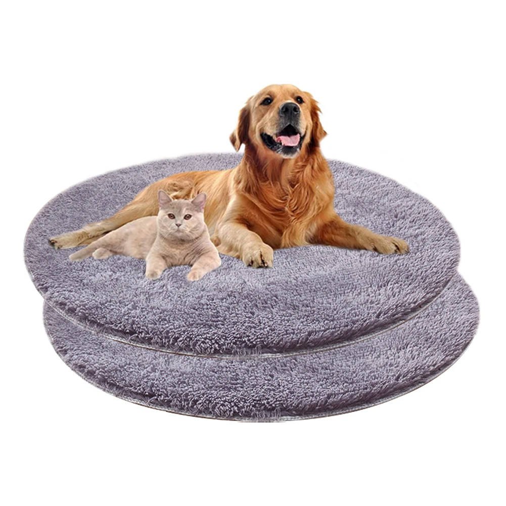 Fluffy Dog Bed Cushion Round Beds Large Dogs Pets Dogs Accessories