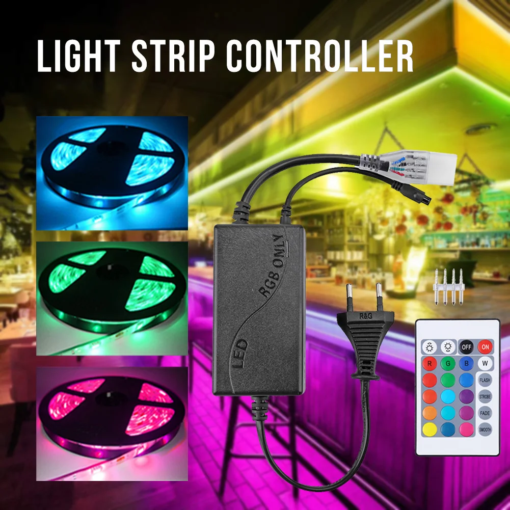 ٱ  Ʈѷ, IR ܼ RGB LED, 4 , 24 Ű,  Ʈ  Ʈѷ, 5050 Ʈ 