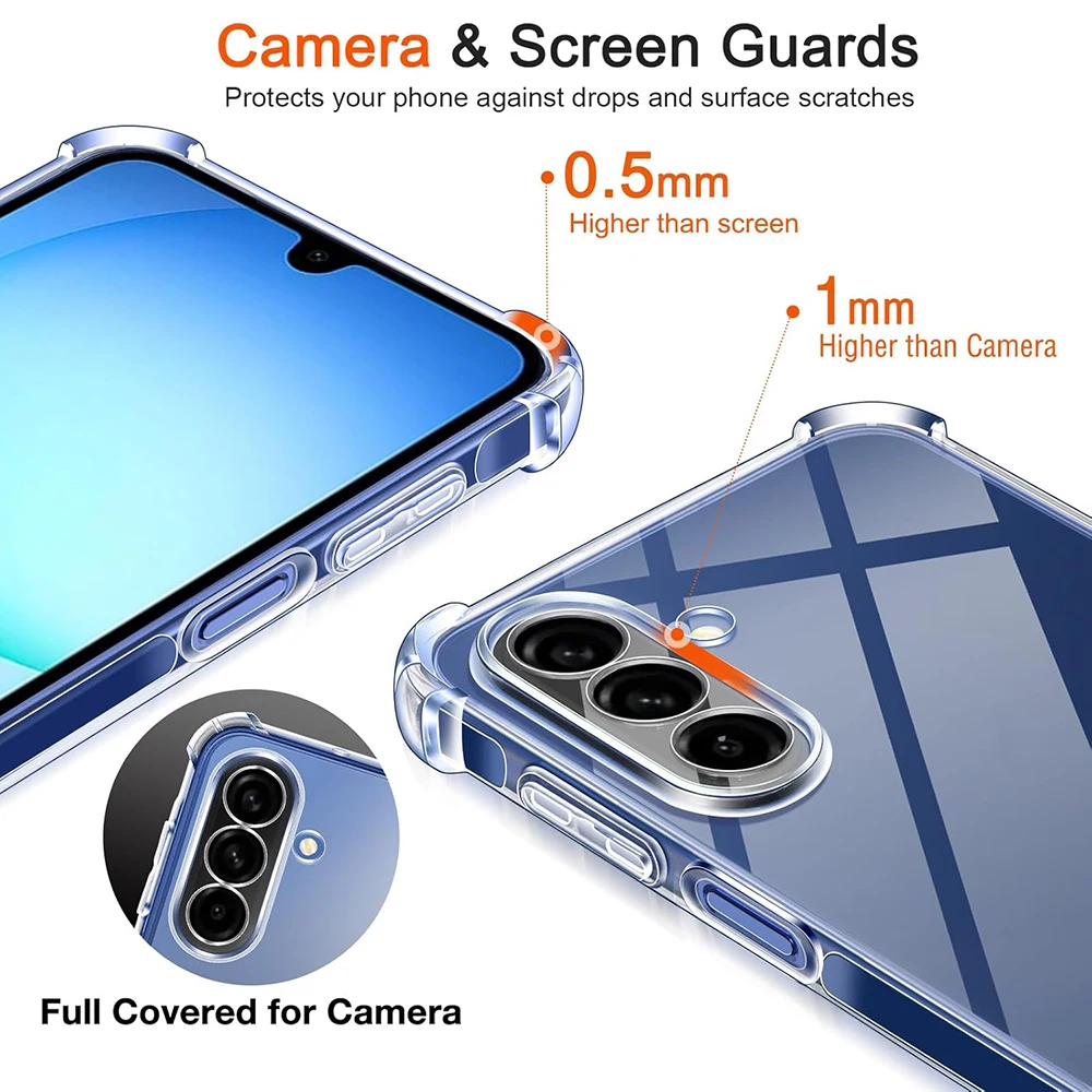 Clear Shockproof Ultra-Thin Silicone Phone Case - Transparent TPU Cover