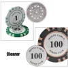 100PCS Golden Clay Poker Chips Wiht Clear Box Casino Coins 14gram Clay Coin Entertainment Party Game Digital Scoreboard 6