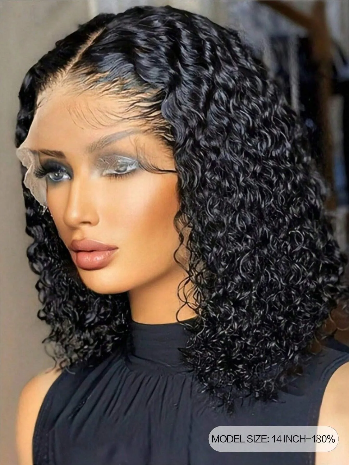 

180% Density Afro Kinky Curly Human Hair Bob Wig Transparent Side Part Lace Wigs With Baby Hair Brazilian Human Hair for Women