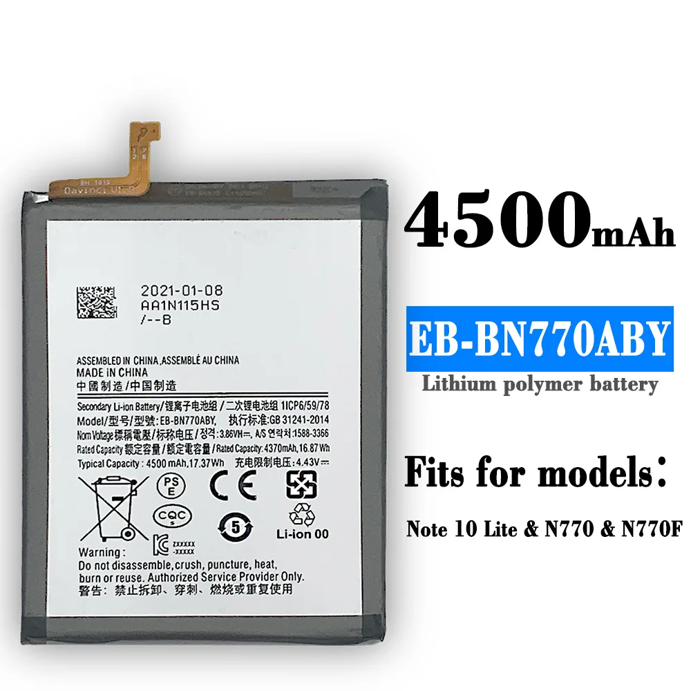 Original Samsung Battery EB BN770ABY For Samsung Galaxy Note10 Lite original-samsung-battery-eb-bn770aby-for-samsung-galaxy-note10-lite