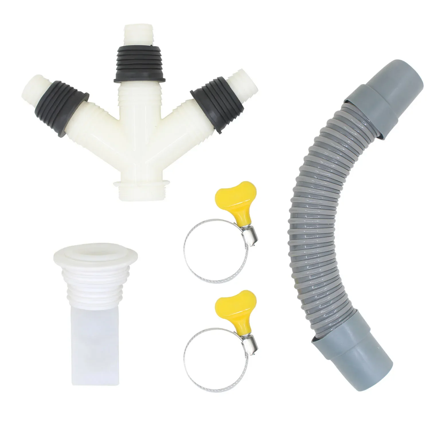 Washing machine drain pipe kit Washing Machine outlet hose adapter inlet pipe connector drain basin tee joint Splitter Connector Drainage Hose Coupling
