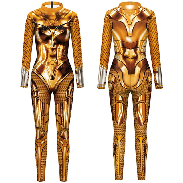 Super-herói filme diana príncipe princesa sexy macacão catsuit trajes  cosplay halloween bodysuit feminino vestido extravagante - AliExpress