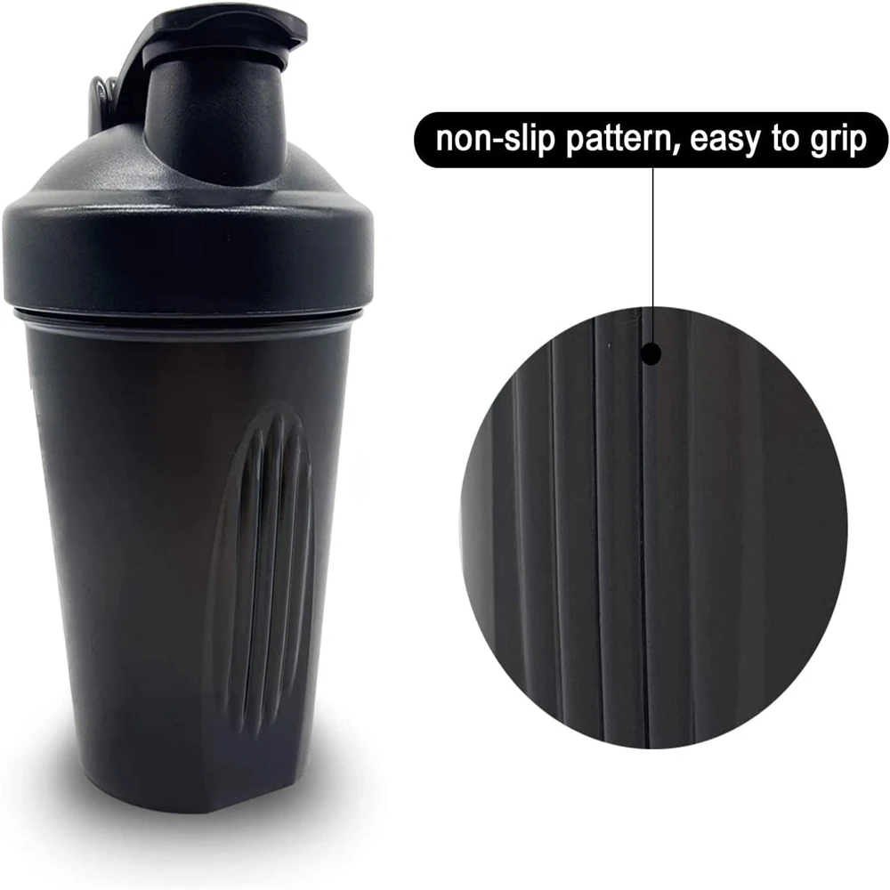 Shaker Bottle 1pc Shaker Bottle with Shaker Balls 400ml Leak Proof Drink Bottle For Shake Pre Work Out Hiking Fitness Cup