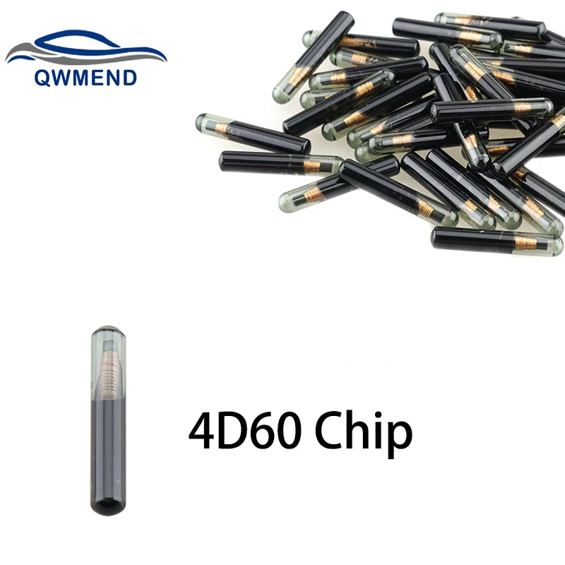 QWMEND 4D60 ID60 Chip Glass Transponder Chip For Ford Connect Fiesta Ka Mondeo Blank Car Key Chip 4D 60 ID 60 1PCS