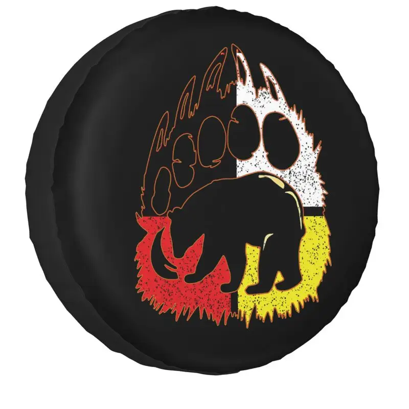 

Native Ameican Bear Paw Tire Cover 4WD 4x4 Medicine Wheel Spare Wheel Protector Fit for Jeep Grand Cherokee 14" 15" 16" 17" Inch