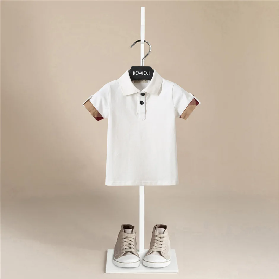 

Baby Boy T- Shirt Short Sleeve Kids Striped Shirts for Boys Collar Tops Tees Fashion Teen Shirt 1-14 Years Children Clothing