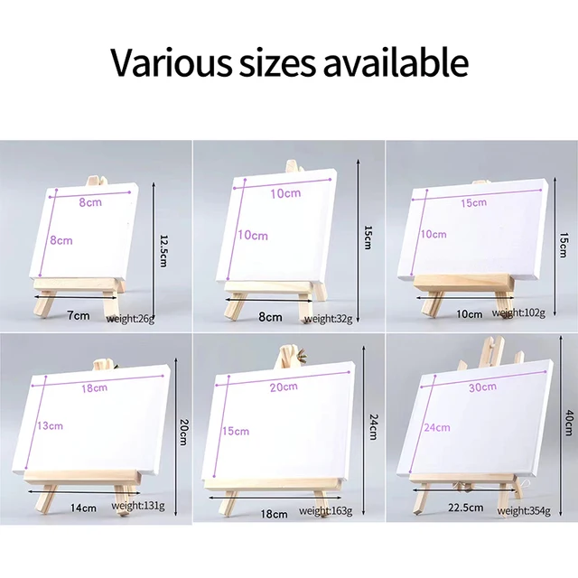 Wood Artist Tripod Painting Easel with Drawing Board Pigment Display Holder Desktop Painting Table Name Card Stand Display Holde 4