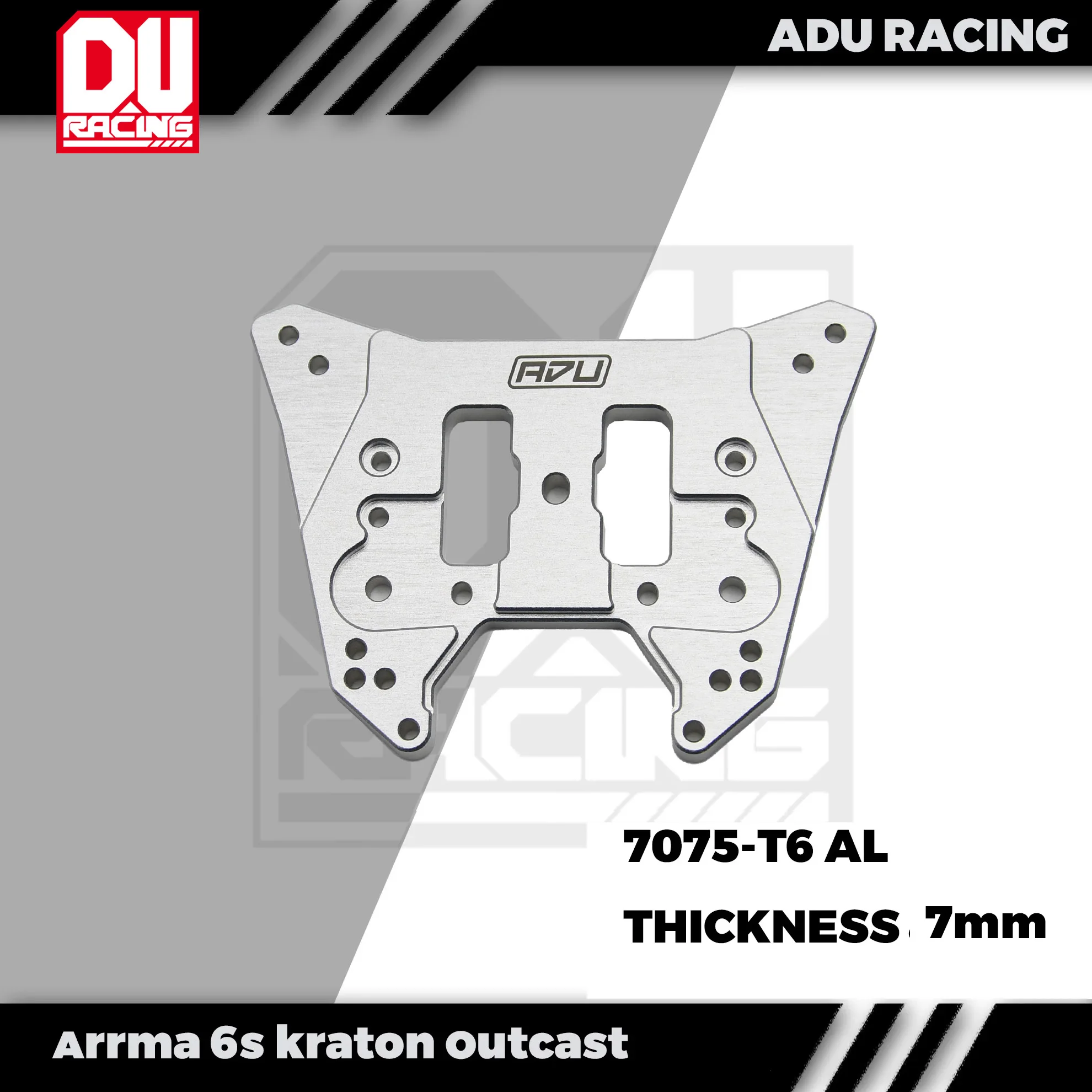 RC Car Parts ADU Racing REAR SHOCK TOWER CNC 7075-T6 ALUMINUM ARRMA 6s KRATON OUTCAST