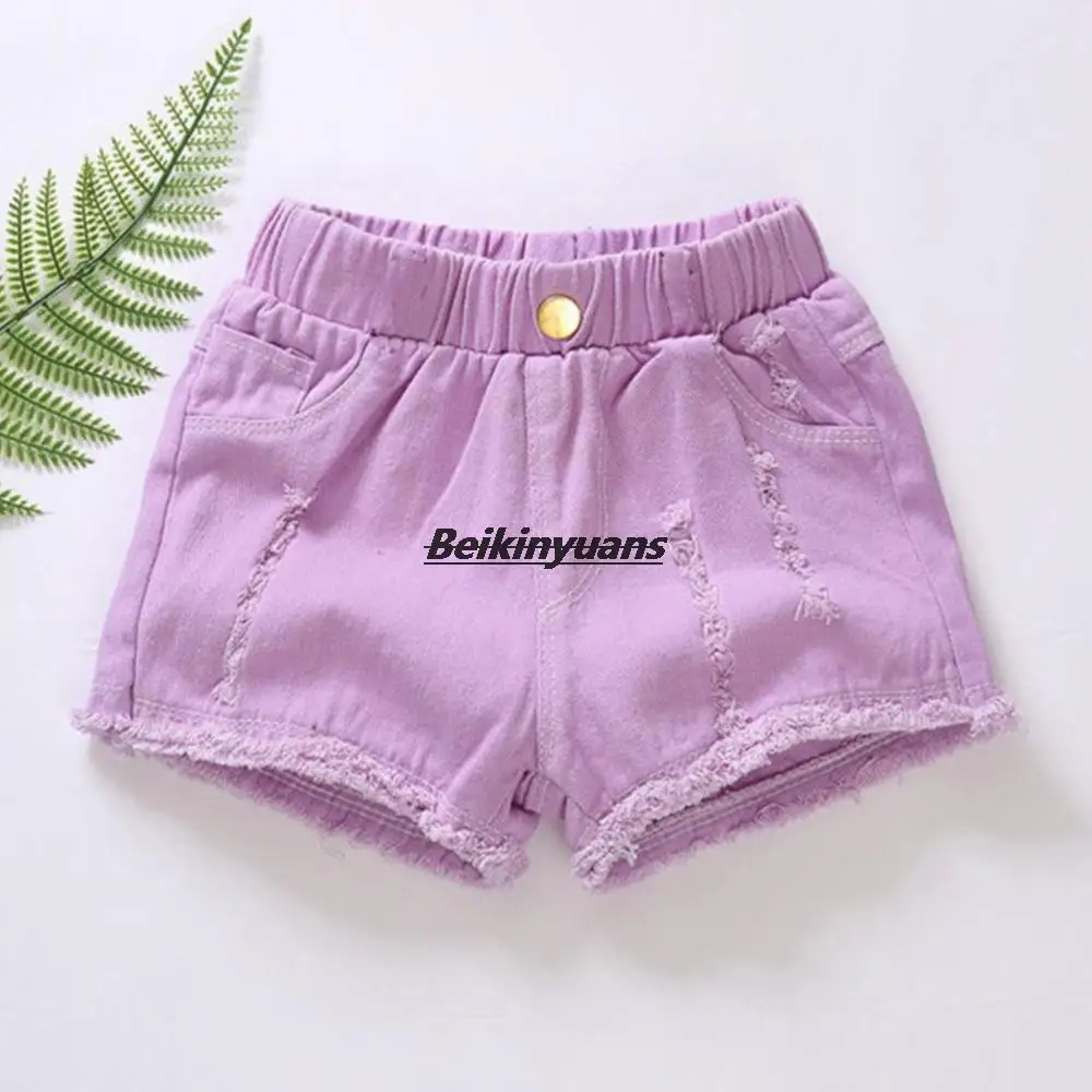 Girls shorts summer children's wear hot pants hole fashion denim shorts toddler girl cal&ccedil;a infantil short bebe menina kids shorts