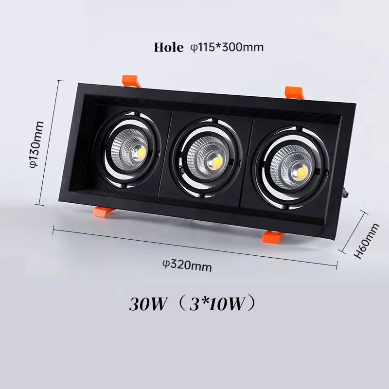 Dimmable LED Recessed Downlights 220V Led Embedded Spotlights 10W 20W COB Ceiling Lamp Square Lighting Lights for Indoor led downlight recessed ceiling spotlight ceiling lamps