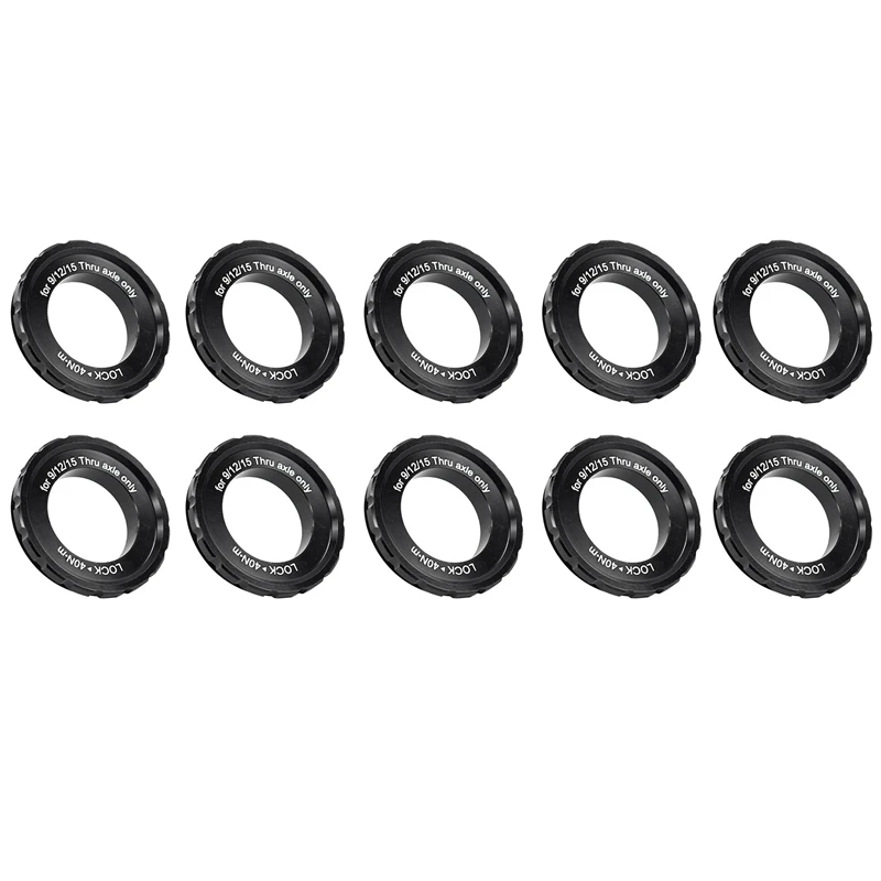 

10X Bicycle Center Lock Disc Brake Hub Rotor Lockring For 9Mm 12Mm15mm Axle Center Lock Cover Ring