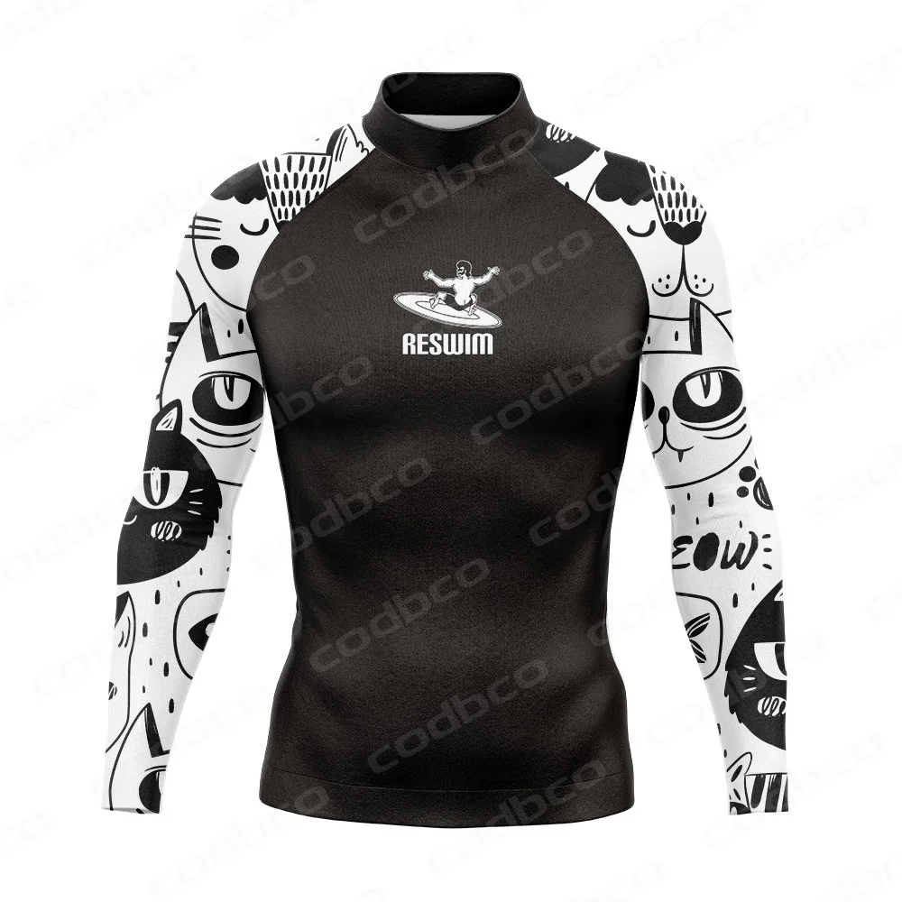 Men's Rash Guard Surfing Diving Swimwear Long Sleeve Surf Suit Swimming T-shirts Swimsuit Beach UV Protection Clothes Rashguard