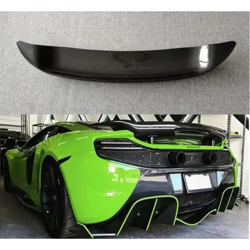 

For Mclaren MP4-12C 625C 650S 2011 2012 2013 2014 2015 2016 2017 Real Dry Carbon Fiber Car Rear Wing Trunk Lip Spoiler