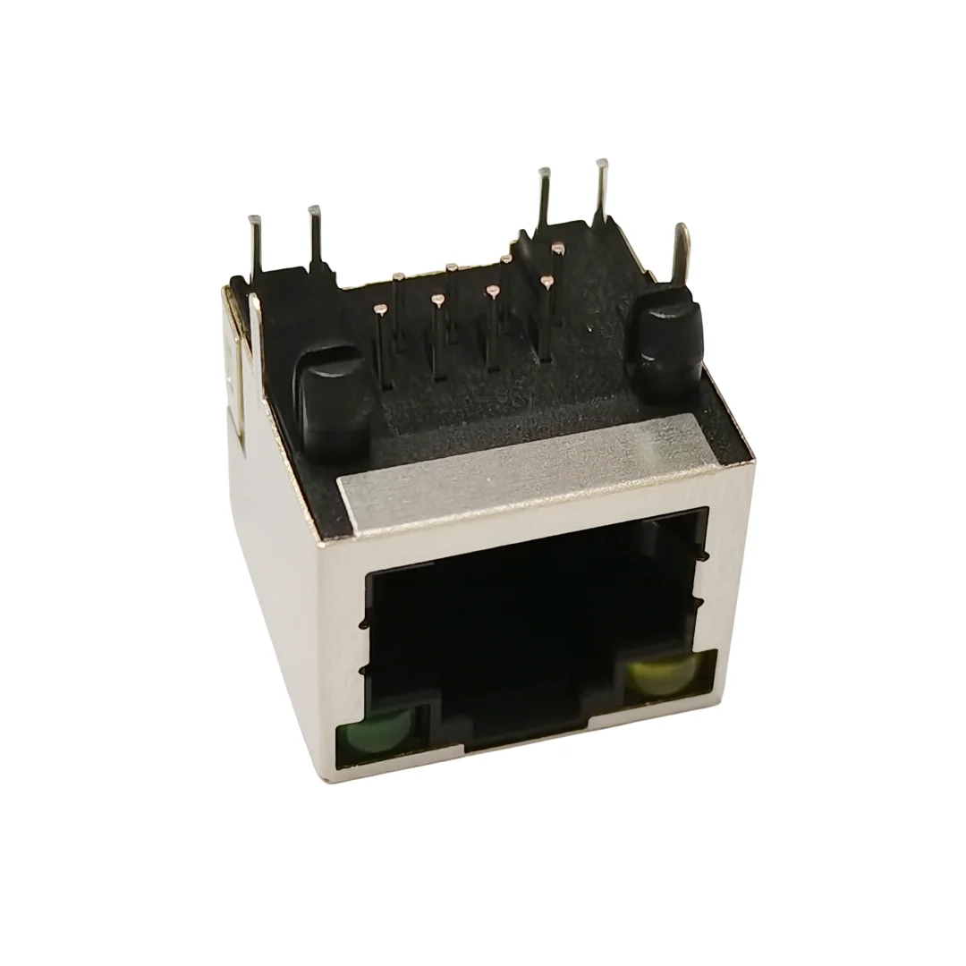 RJ45 Network Port Adapter Test Board Horizontal 8p Crystal Head Female Socket Circuit Board with Light