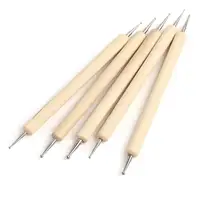 5Pcs/Set Wholesale Nail Art Dotting Pen Set Pro 2-Way Wooden Painting DIY Manicure Salon Decoration Dotting Tools 2