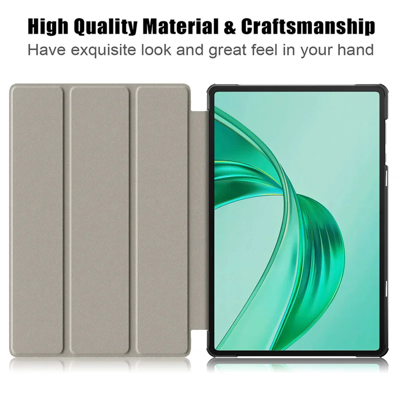 Elegant Trifold Magnetic Leather Tablet Case - Stand Hard Cover
