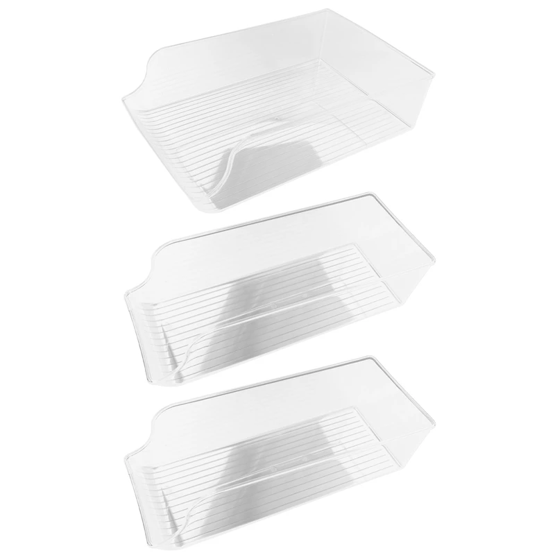 

3 Pack Refrigerator Organizer Bins, Can Beverage Holder For Fridge, Freezer- Can Dispenser Can Storage Rack Container