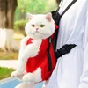 Pet Backpack Portable Portable Cat Double Shoulder bag Outdoor Travel Dog Carrier Bag Pet Dog Front Bag Mesh Backpack 2