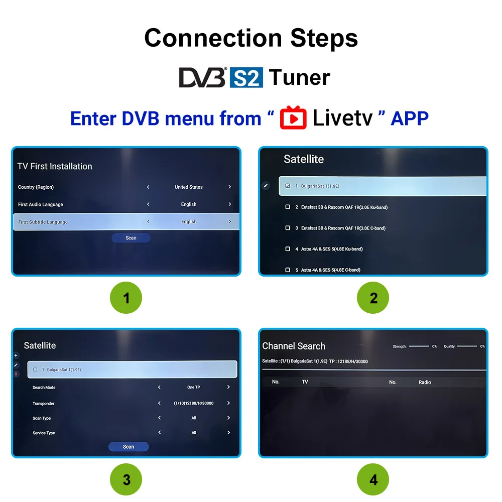 DVB-T2 DVB-S2 Tuner for Homatics Android TV Box R Lite 4K & 4K Plus & RockTek G2 also KICKPI KP1 Google TV Box tv tuner
