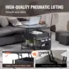 Lift Top Coffee Table 35.3" Round Coffee Table for Living Room Black 3