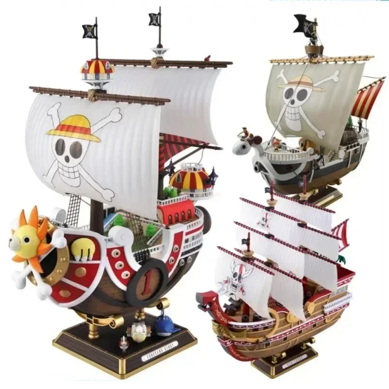 

Bandai Anime One Piece Thousand Sunny Going Merry Boat Pvc Action Figure Collection Pirate Model Ship Toy Assemble Birthday Gift