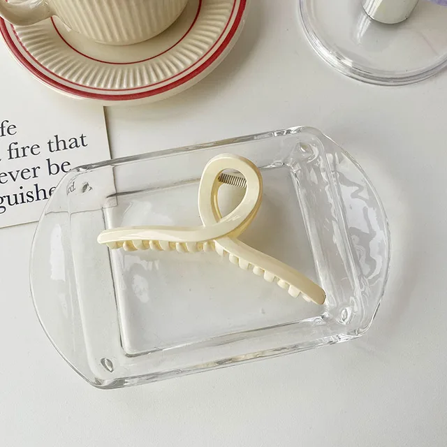 2022 New Claw Clip for Women Tough Colorful Plastic Hair Claw Large Size Hair Clamps Claw Clip Crab Chic Hair Accessories Gift 0015-7-11cm