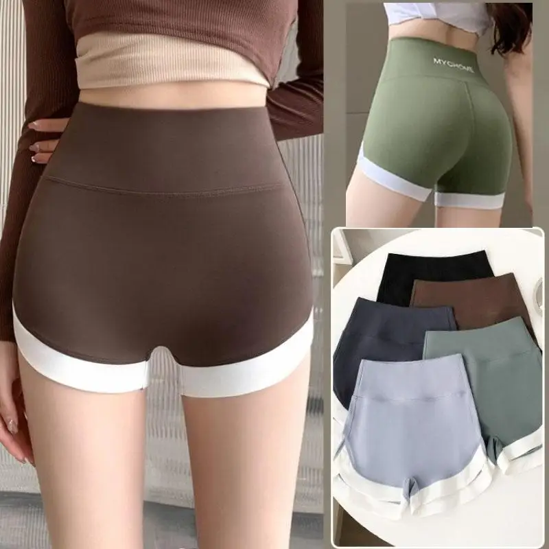 Summer Casual Women Home Shorts Sports Yoga Seamless Loungewear Pants High Waist Thin Short Pant Anti Chafing Safety Undershort_ecoleips.com