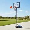 Basketball Stand with Wheels, 83x55cm Back Panel, Mobile Basketball Hoop with Stand, Adjustable Hoop Height 156 To 210 Cm, Basketball System, for Outdoor Use