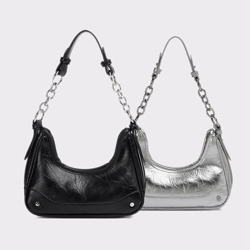 

Fashionable Women's Underarm Bag 2024 New High end Chain Shoulder Bag Casual Commuter Leather Crossbody Stick Bag