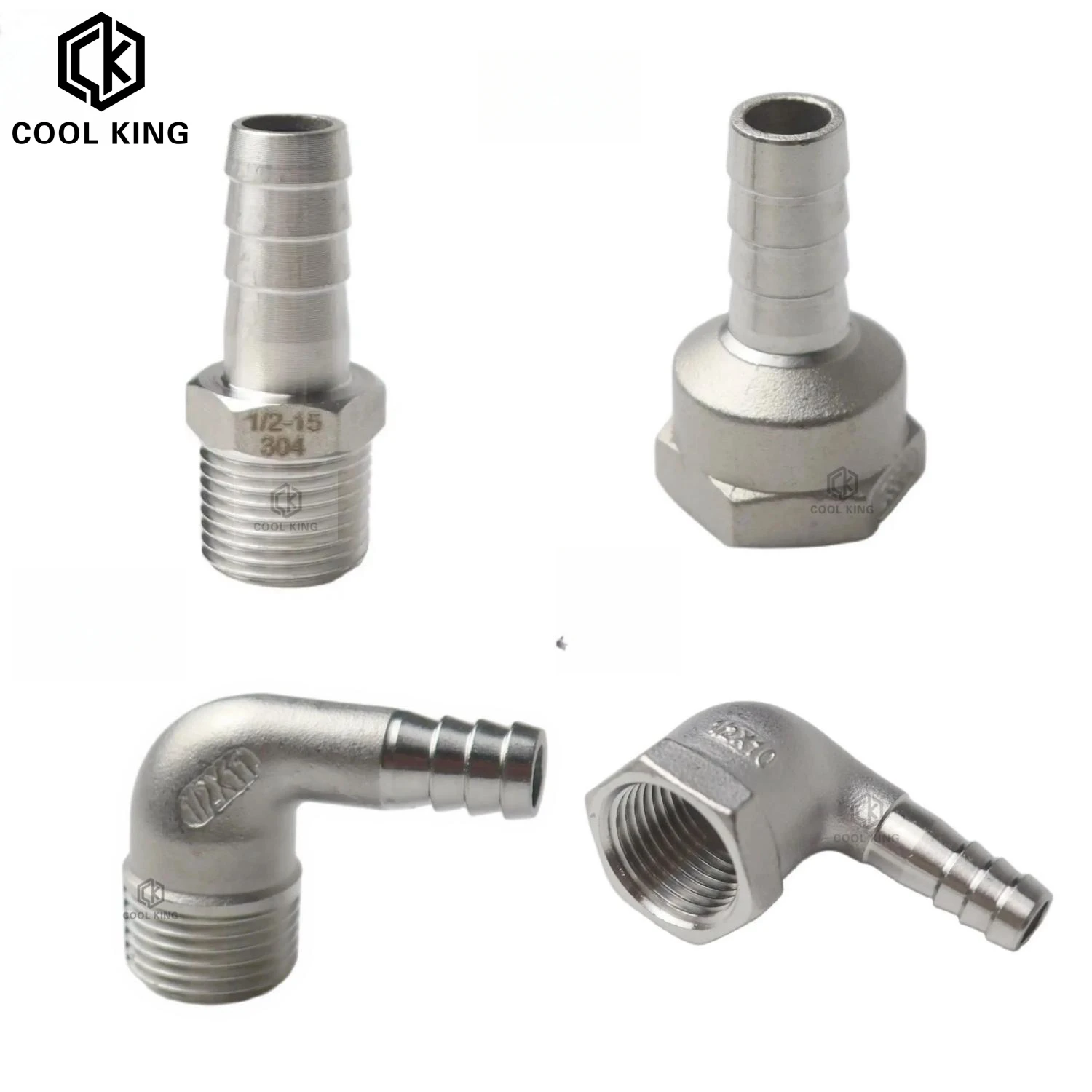 304 Stainless Steel Hose Barb Connector Male And Female Threaded Leather Pipe Joints Elbow Adapter 6MM/8MM10MM15/20MM1/4"-1/2" pipe fitting hose pipe fitting