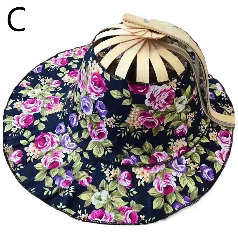 Neue Sommer Outdoor Sport Strand Sonnenschutz Mode Bambus Fan Hut Faltbare Bambus Multifunktionale Tourismus Fan Hut Dekoration – Detail 29