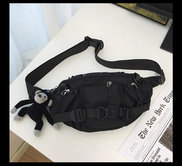 2024 Techwear Style Punk Hip Hop Single Shoulder Crossbody Bag Men Women Street Vintage Chest Bag Casual Sport Fanny Pack Сумка