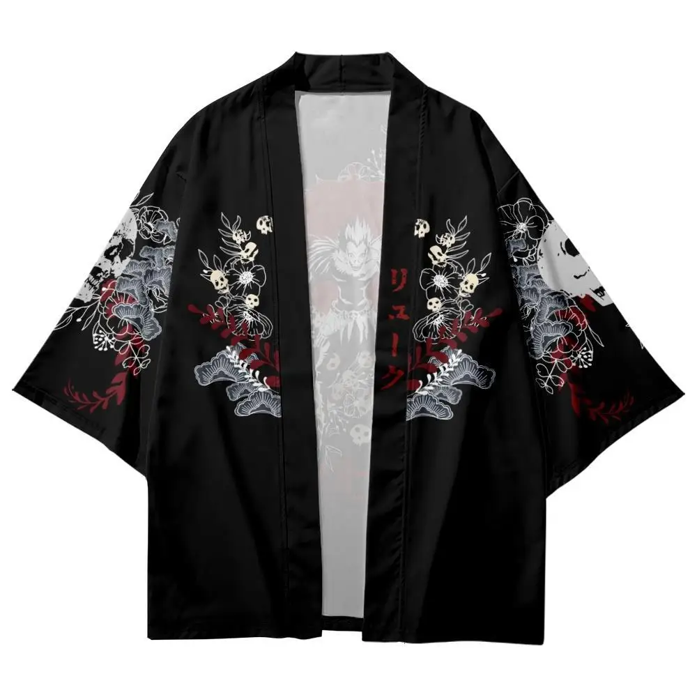 

Women Men Cardigan Shirts Beach Yukata Japanese Anime Print Traditional Kimono Cosplay Haori Obi Oversized Asian Clothing