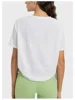 New Lemon Cool Breathable Quick-drying Drawstring Pleated TEE Loose Comfortable Round Neck Outdoor Sports Short Sleeve 5