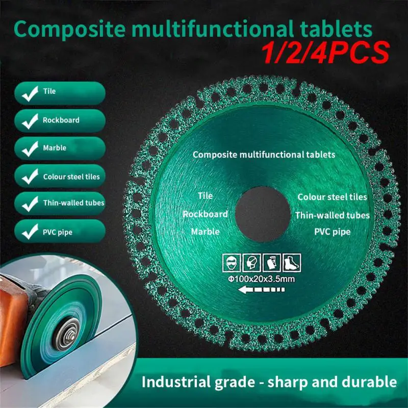 

1/2/4PCS 100mm Composite Multifunctional Cutting Blade Granite Marble Cutting Disc Porcelain Tile Ceramic Blades For Saw