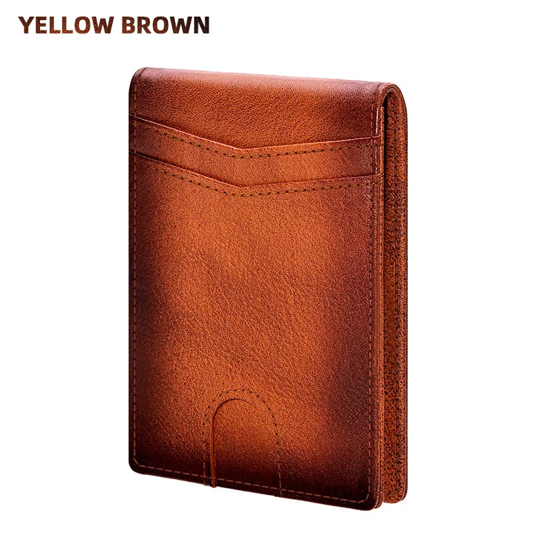 Portafoglio Magnetico In Pelle PU Con Fermasoldi, Portamonete Corto, Porta Carte Di Credo Nere, Porta Banconote, Morsetto Maschile, Stile Business 2024 - Foto 9